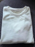 拇指白小T热力加厚加绒长袖T恤秋冬新款保暖百搭打底衫 男款白色 M 实拍图