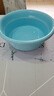 超大脸盆家用实色特厚耐用塑料洗脸盆学生宿舍大盆洗衣服盆洗脚盆 浅蓝色 特大号2个装【特厚+卷边防刮】 实拍图