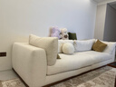 莫语莱茵沙发侘寂风客厅简约直排棉麻布艺沙发小户型可拆洗羽绒沙发 大四人位-3.06米(胡桃色底架款) 混纺精织夏麻布【防水防污】 实拍图