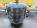 半球（PESKOE）多功能电热锅家用多用途锅 不锈钢电炒锅电蒸锅电煮锅 电锅一体多功能锅电炖锅电火锅炒菜锅 3L 34cm单笼款（适用4-8人） 实拍图