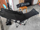 午休椅可折叠椅折叠床月亮椅懒人靠背座椅办公室单人久坐躺椅钓椅 【三挡调节】高背带腿托耀黑色 实拍图