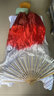 Aseblarm舞蹈扇加长仿真丝儿童跳舞表演比赛扇子广场舞秧歌古典舞秧歌长扇 90cm飘头 31cm扇骨 晒单实拍图