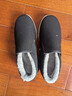 强人加绒保暖冬季男棉鞋套脚款防寒平底休闲男鞋 简约棉布鞋 黑色 42 实拍图