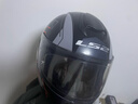 LS2情侣摩托车头盔男女机车赛车四季全盔儿童盔防雾大尾翼802 黑/灰桔星河 3XL(建议59-61头围) 实拍图