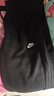 耐克女子中腰阔腿运动裤春季薄绒针织休闲刺绣NIKE CLUB FB2728 010黑/白 XL 实拍图
