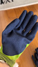 星工 浸胶线手套 防滑耐磨乳胶皮双挂涂掌皱纹劳保手套 12双装J8 实拍图