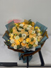 艾斯维娜鲜花速递向日葵混搭花束生日礼物全国同城配送 33朵香槟玫瑰花束 实拍图