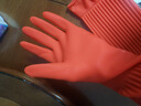 东方红 55CM橡胶手套加长袖防水耐用胶皮厨房保洁清洁洗衣加厚耐油污 1双装(红色)【京仓发货】 L码 实拍图