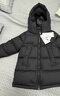 保姆鹅  【风墙】儿童羽绒服宝宝中长款护脸加厚外套保暖童装[NG2664] 炭黑 150 实拍图