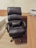 得力（deli）真头层牛皮老板椅 三段式靠背带脚托可躺午休椅 头枕可拆卸 91020 实拍图