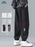顶峰保罗（Dingfengbaoluo）休闲裤束脚锥形男士秋季痞帅潮牌百搭工装运动长裤子K2061黑色2XL 实拍图
