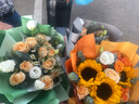 花不言向日葵混搭香槟毕业花束生日表白鲜花速递同城配送店女友礼物 心向暖阳（3朵香槟+3朵向日葵混搭） 实拍图