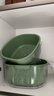 家の物语（KATEI STORY）日本洗菜篮沥水篮塑料双层洗菜盆子厨房滤水篮水果篮子加厚漏水盆 洗菜盆 墨绿3套【6个】 实拍图
