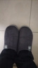 回力纯色全包棉鞋情侣室内外防滑保暖棉拖鞋HLX0233灰色40-41码 实拍图