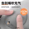 TA充气u型枕按压便携护颈旅行睡觉靠枕 后颈加高植绒u型枕灰色 实拍图