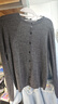 优衣库女装精纺美利奴羊毛罗纹圆领针织短开衫/25秋冬新款478336 07 青灰色 L /160/88A 实拍图