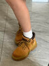 骆驼（CAMEL）大黄靴女休闲厚底短靴经典工装马丁靴 L24W013663 黄色 36 实拍图