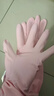 加厚丁腈乳胶皮手套厨房洗碗加长防水耐用乳胶束口家务清洁女夏季 1双-樱花粉/加厚耐用 送挂钩 中号 实拍图