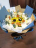 艾斯维娜鲜花速递向日葵混搭花束生日礼物全国同城配送 向日葵香槟韩式花束 实拍图