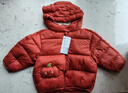 巴拉巴拉童装儿童羽绒服宝宝男女童2025冬装新款婴儿外套保暖上衣泡芙羽绒 红色小南瓜61003-白鸭绒 110 （充绒量93g 适合3-5岁） 实拍图