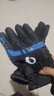 户外滑雪棉保暖冬季男女加绒厚手套摩托电瓶车骑行防风寒防水防冻 【加绒加厚】炫彩蓝色 实拍图