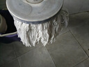 净安美360度旋转拖把圆头通用棉纱线双驱动加强杆家用吸水墩布 旋转液压杆+钢盘+2个头 白色棉线 实拍图