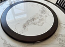 梵宜实木餐桌椅组合 新中式岩板大圆桌带转盘家用8-10人吃饭桌子F339# 1.6m进口岩板桌+10椅【送转盘】 紫金檀木 实拍图