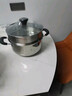 爱仕达（ASD）汤锅 304不锈钢小蒸锅 蒸煮一体汤锅 22CM燃气电磁炉通用奶锅B1-Z 实拍图
