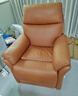 左右沙发功能皮感科技布单人沙发单椅DZY6010 暮光橙31055 实拍图