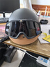 劲悦途复古头盔208  3C摩托车机车盔四季通用 个性电动车半盔 哑黑色（配黑茶风镜） 头围可调（54-60cm） 实拍图