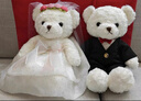 压床娃娃婚庆一对结婚中西式结婚公仔婚房布置送新人新婚礼物高档 婚纱熊一对 (高60cm)+礼袋 实拍图