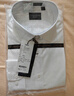 杉杉【DP免烫】长袖衬衫男纯棉条纹春秋商务正装全棉 白色暗纹 41 实拍图