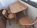 源氏木语 实木餐桌现代简约家用饭桌北欧小户型餐厅桌子橡木 原木色餐桌1.2米+ 圆弧餐椅*4 实拍图