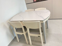 全友家居 现代简约餐桌椅组合家用吃饭桌子可伸缩折叠岩板餐桌 实拍图