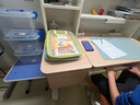 京东京造沐光桌100w护眼大路灯儿童学习桌书桌椅套装升降学生写字桌1.2m棕 实拍图