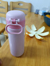 史努比(Snoopy)儿童保温杯316不锈钢男女小学生水杯户外便携提手杯壶幼儿园宝宝大容量杯子 500ml 7031冰桃粉 实拍图