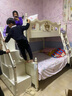 鸿度 儿童床男孩女孩美式高低床上下铺上下床双层床子母床公主床两层 高低床+衣柜款梯柜+2张床垫 下铺1.5*1.9上铺1.2*1.9米 实拍图
