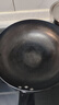 阎铁匠章丘炒锅铁锅家用炒菜锅锻打老式物理不粘锅无涂层木把锤印已开锅 锤印木把款30CM 30cm 实拍图