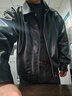SWAMP AREA皮衣纯色男秋冬季嘻哈外套上衣美式复古机车风夹克SWC99黑色  XL 实拍图