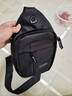 【运动腰包】跑步包男休闲斜挎包手机包防泼水健身包 黑色 实拍图