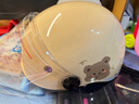 凤凰（Phoenix）新国标3C认证电动车摩托车头盔复古款TK708卡其色 双形态帽檐瓢盔双镜片夏季半盔男女士均码 实拍图