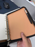 嘉然恒 a5商务活页笔记本子多功能拉链包式记事本可拆卸替换内芯25K简约会议记录本工作日记本可定制 棕色 实拍图