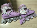 斯威（SWAY）轮滑鞋儿童溜冰鞋男女童初学套装中小学滑轮滑冰旱冰鞋成人直排轮 莫紫八轮全闪+头盔护具+一体支架 L (适合12岁-成人)平时鞋码36-41 实拍图