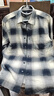 优衣库男女装法兰绒格子衬衫长袖衬衣薄外套25秋冬481224 480767 481224/01乳白色 M 实拍图