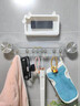 北沐晨德国轻奢吸盘8连挂钩厨房挂钩可移动衣帽钩架免打孔钥匙收纳挂架 吸盘刀架透明白 一个装 实拍图