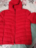 鸭鸭（YAYA）佟丽娅同款轻薄羽绒服女新款秋冬季休闲短款连帽保暖轻便韩版外套 中国红色 3XL 实拍图
