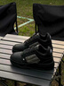 ON MAX明星同款小帆船板鞋秋冬厚底增高休闲鞋子潮流百搭男鞋黑色41码 实拍图
