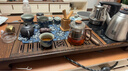金灶（KAMJOVE）全自动上水功夫茶具套装 茶道泡茶壶 鸡翅木茶盘套装茶台R-350A 单木雕茶盘框架 实拍图