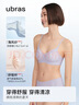 ubras花瓣杯软支撑文胸罩细肩带女士内衣女无钢圈聚拢椰青灰-背心M 实拍图