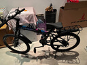 凤凰（Phoenix） 凤凰自行车可折叠山地车路虎男士成年人变速女式越野公路单车 条轮炫彩/折叠双避震/全竞速轴承 24寸24速【参考：138-168cm】 实拍图